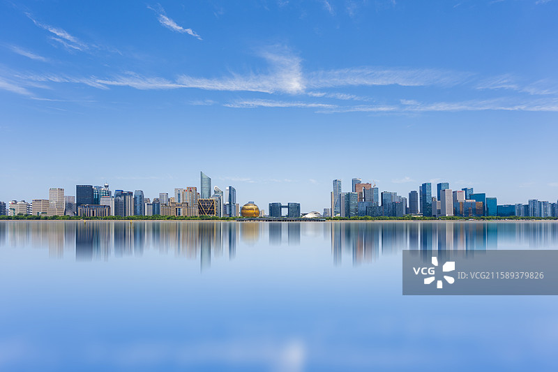 杭州城市天际线 钱江新城CBD建筑群图片素材