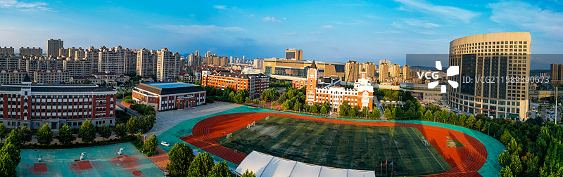 大连 普兰店区 长店堡村 世纪路 航拍图片素材