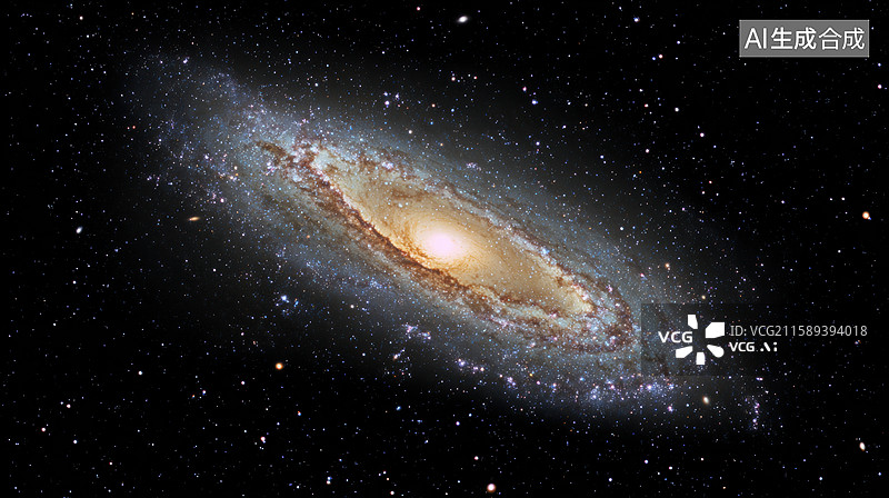【AI数字艺术】螺旋星系的壮丽景象图片素材