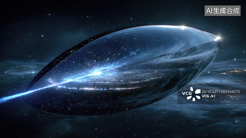 【AI数字艺术】神秘飞碟穿越星河图片素材