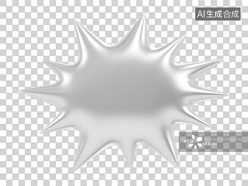 【AI数字艺术】3D膨胀风格爆炸多角形免抠元素图片素材