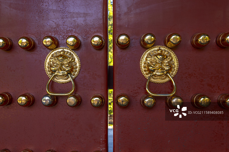 北京宫门兽首门环图片素材