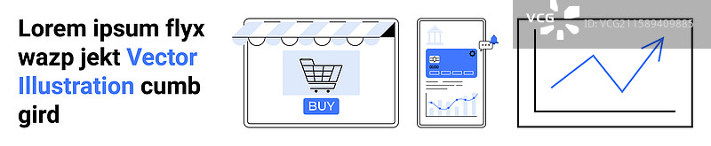 电子商务移动购物与分析图片素材
