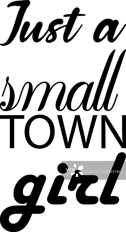 小镇女孩的黑色字母名言图片素材