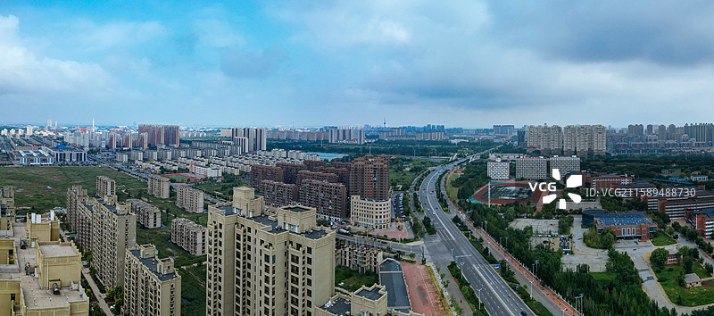 营口市 西市区 明湖广场 奥体中心 航拍图片素材