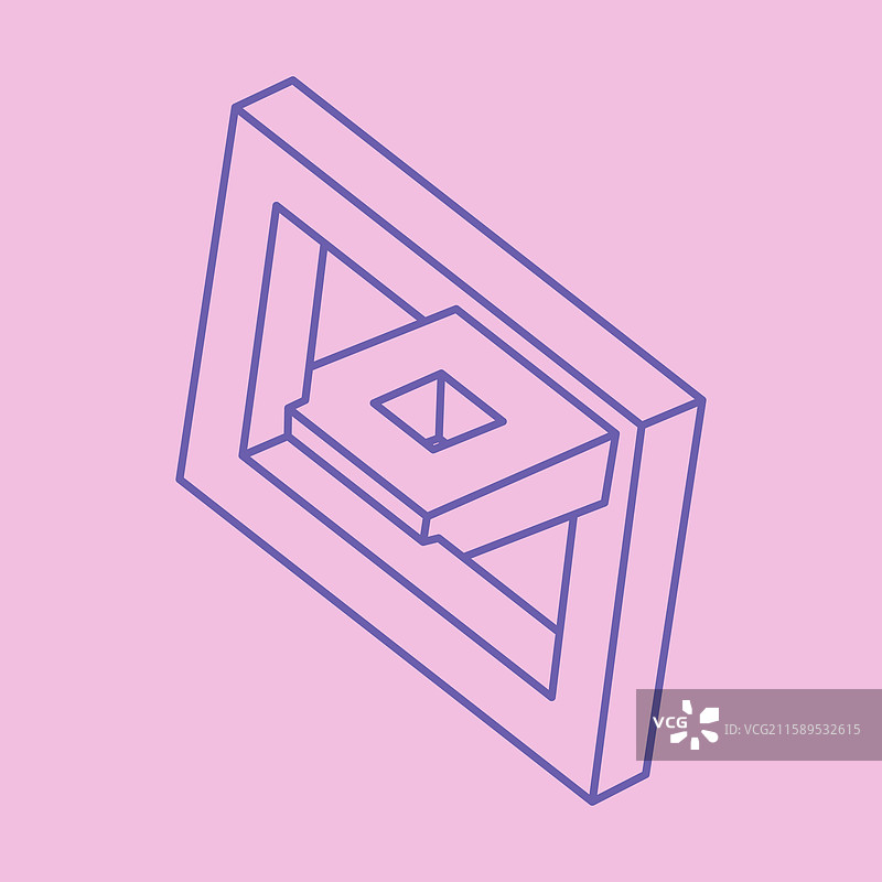 光学错觉标志 不可能的形状图片素材