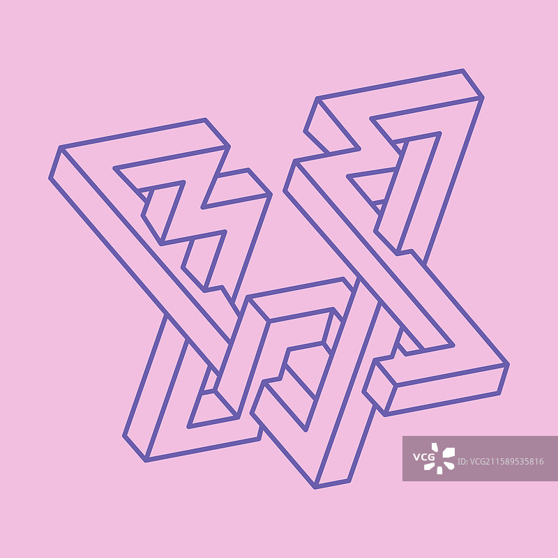 光学幻觉形状不真实的几何物体图片素材