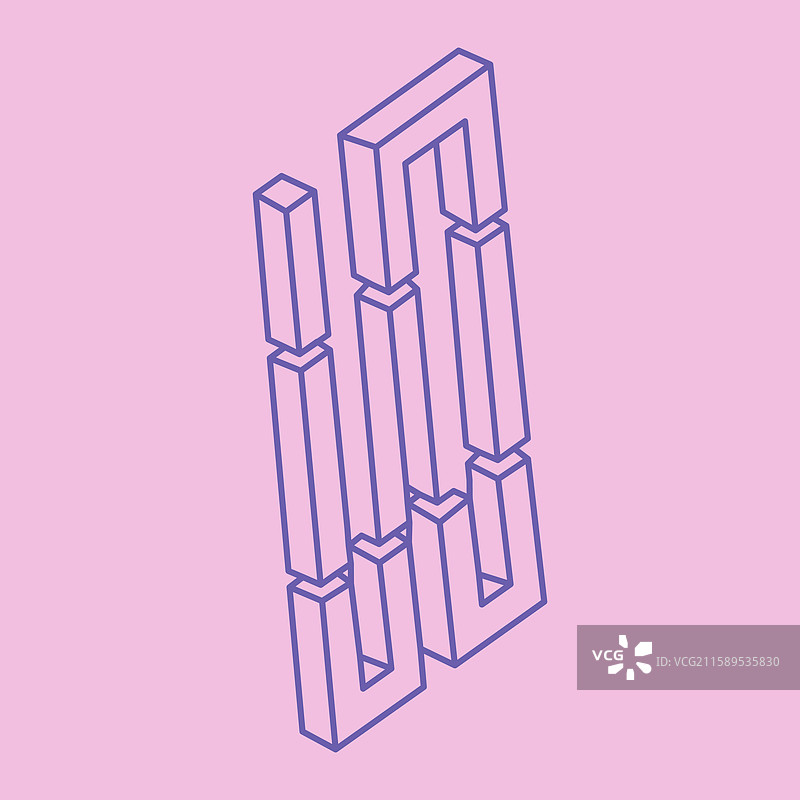 不可能的光学错觉形状标志图片素材