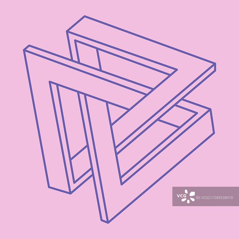 不可能的形状神圣几何图形光学图片素材