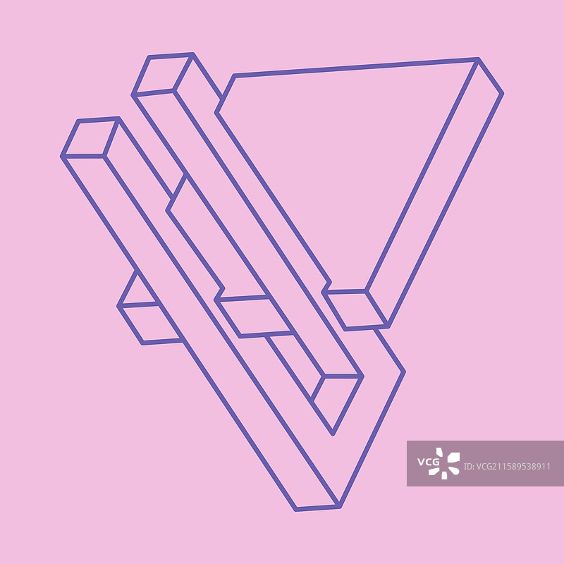 不可能的形状光学错觉图片素材