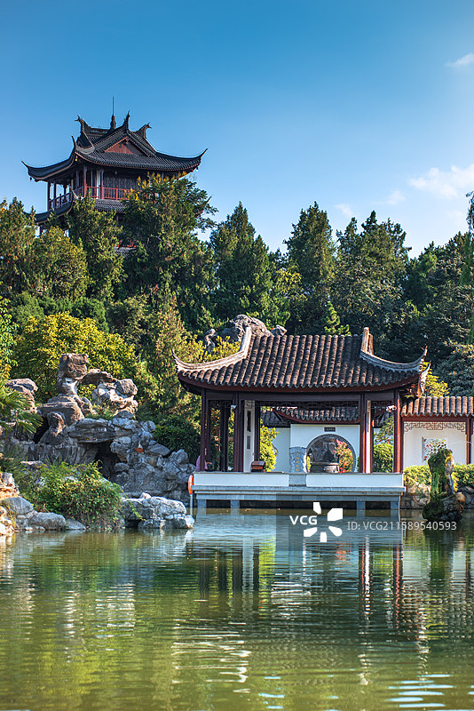 河南省南阳市邓州市花洲书院 百花洲图片素材