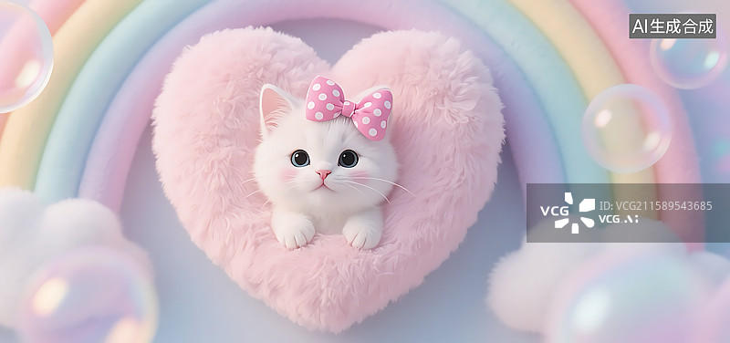 【AI数字艺术】可爱风猫咪壁纸图片素材