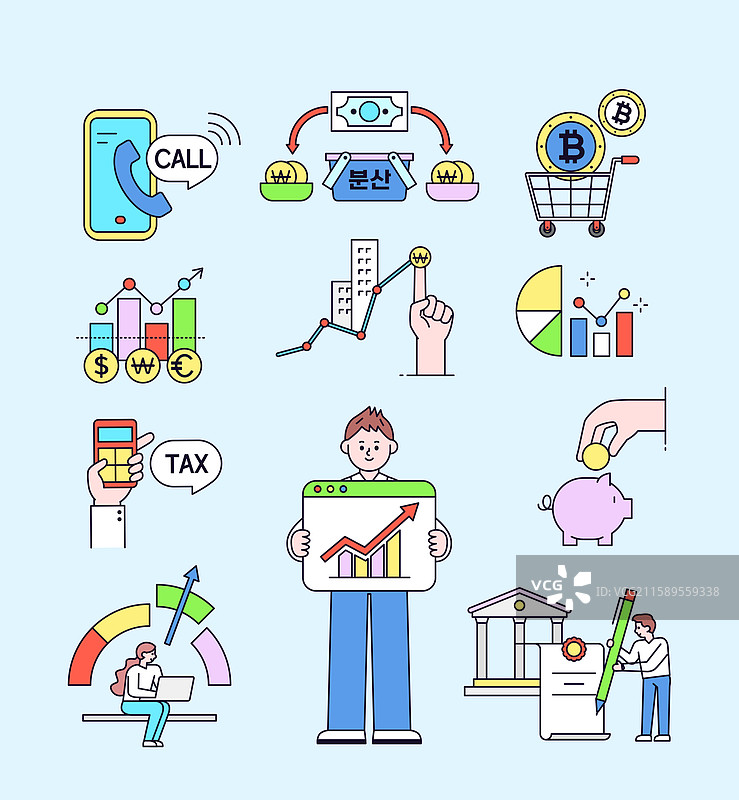 插图，金融，投资，资产管理，经济图片素材