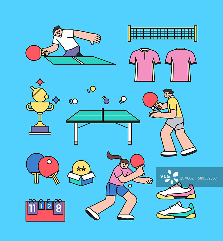 插图，运动，生活方式图片素材