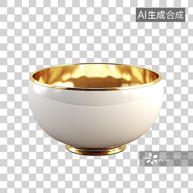 【AI数字艺术】一个金饭碗艺术设计素材图片素材