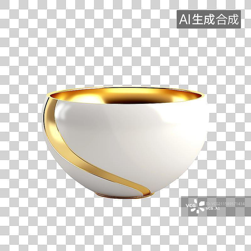 【AI数字艺术】一个金饭碗艺术设计素材图片素材