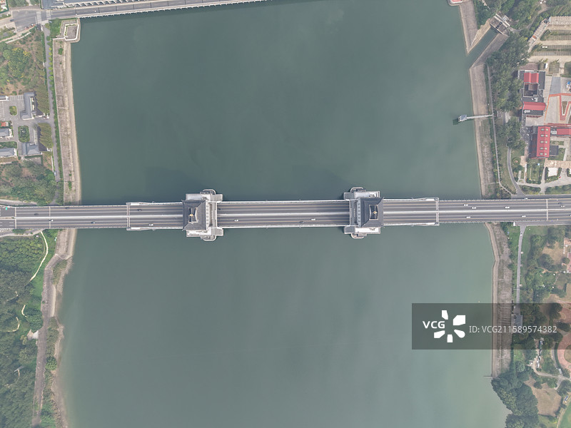 江苏扬州·万福大桥航拍画面图片素材