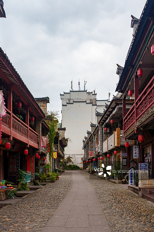 福建省三明市泰宁古城主街区风光图片素材