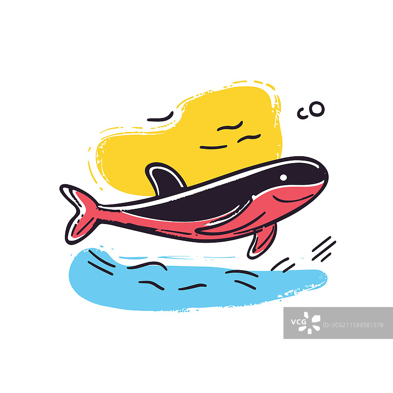 奥兰多海洋世界以涂鸦印加卡通风格呈现图片素材