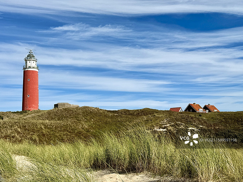 荷兰北部特塞尔岛的灯塔图片素材