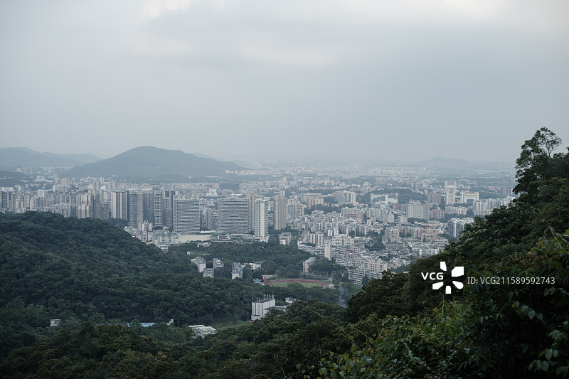 白云晚望（白云山山顶广场傍晚）图片素材