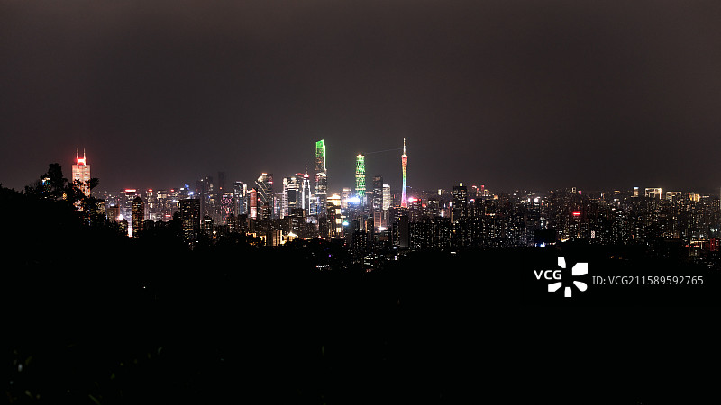 白云晚望（白云山山顶广场傍晚）图片素材