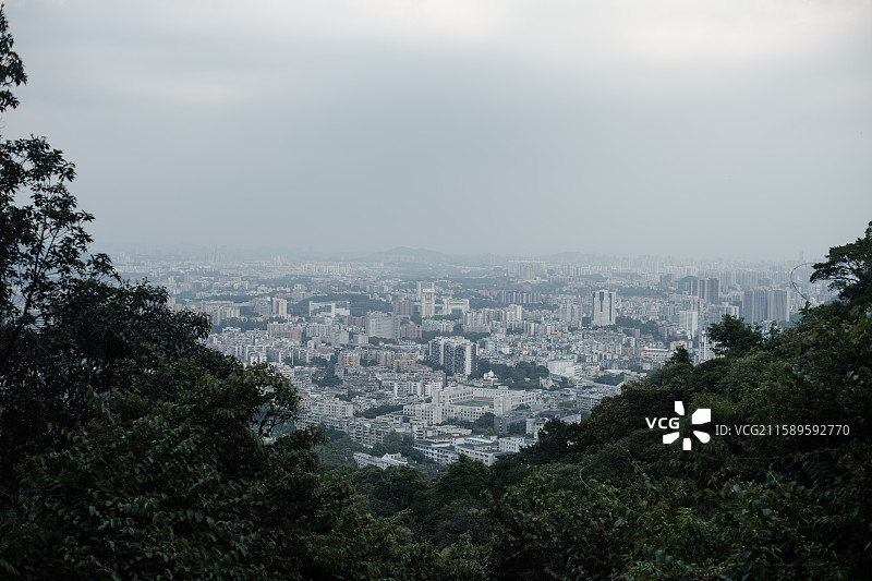 白云晚望（白云山山顶广场傍晚）图片素材