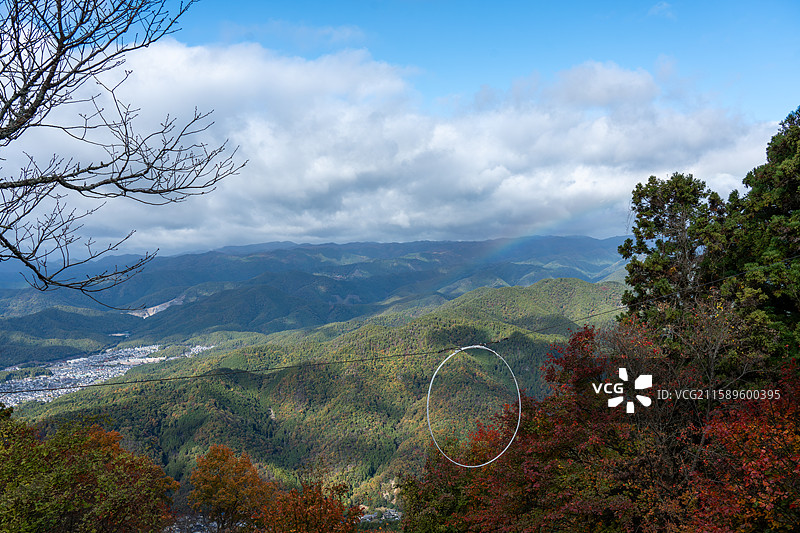 山顶风光，京都比睿山图片素材