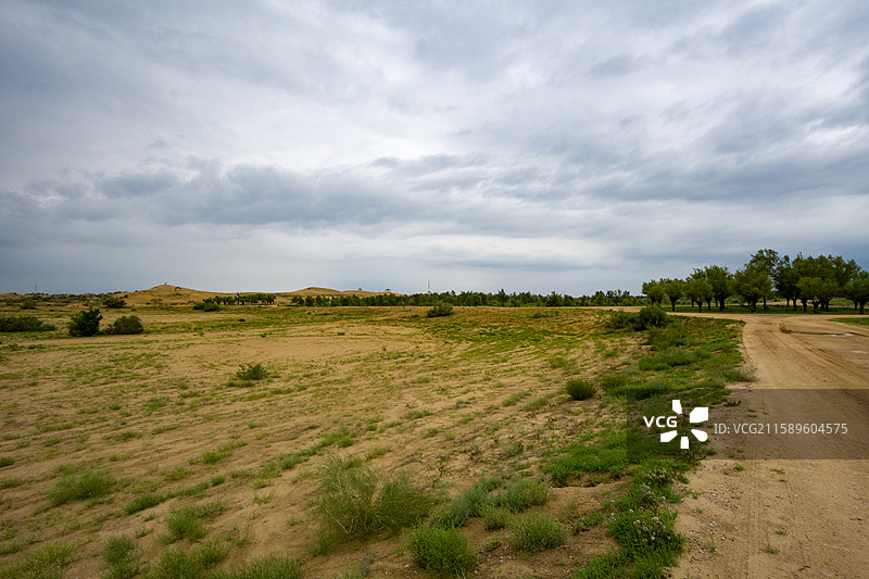 宁夏省银川市黄沙古渡景区路景图片素材