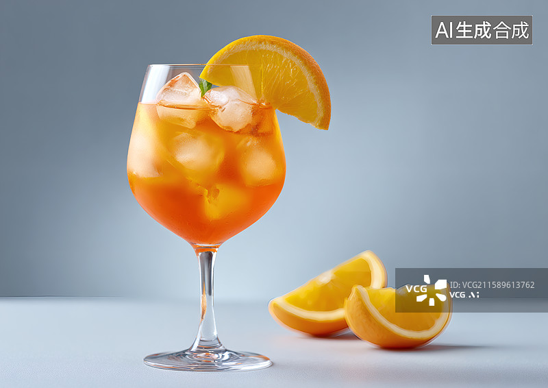 【AI数字艺术】一杯橙汁饮料图片素材