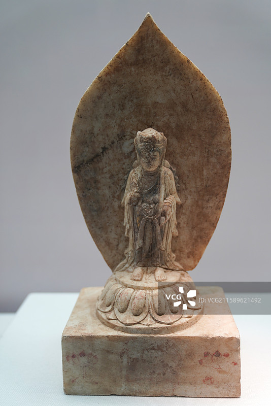 河北省 邯郸市 临漳县 邺城考古博物馆 东魏 菩萨立像图片素材