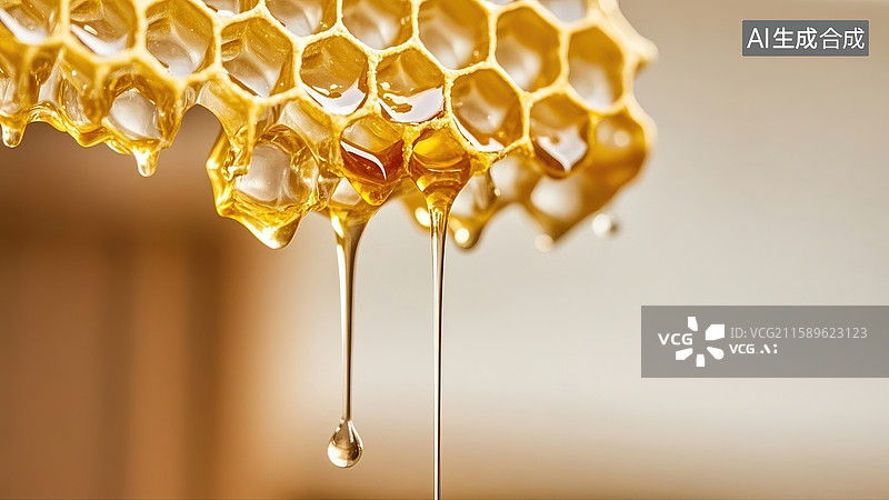 【AI数字艺术】蜂巢和蜂蜜图片素材