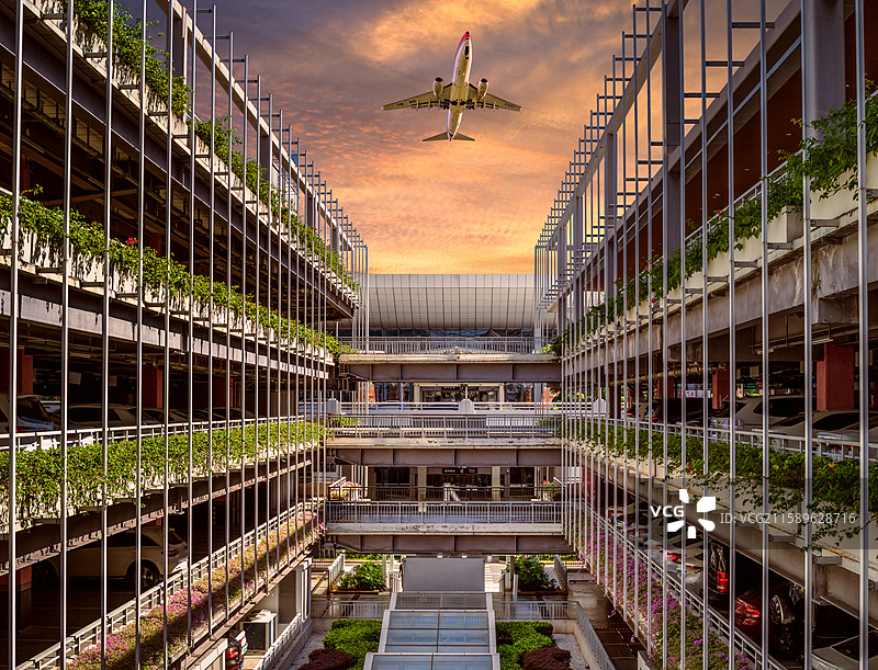 海口美兰国际机场T2航站楼商业停车楼图片素材