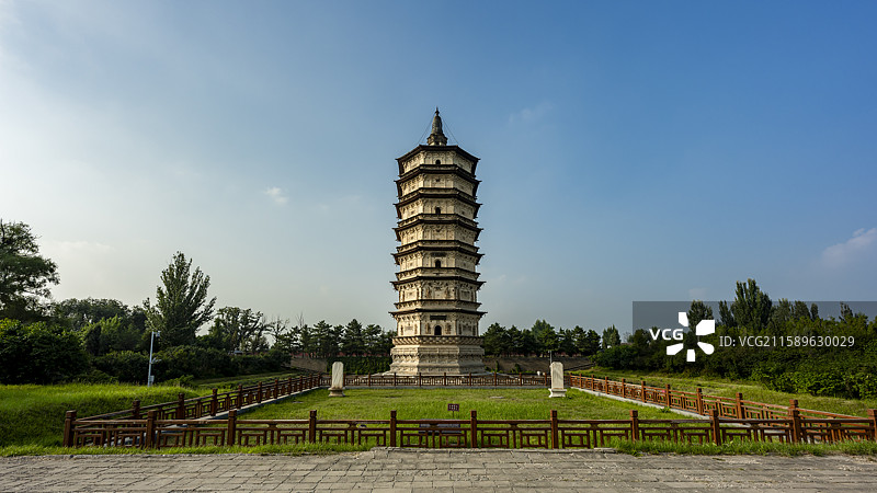 呼和浩特万部华严经塔图片素材