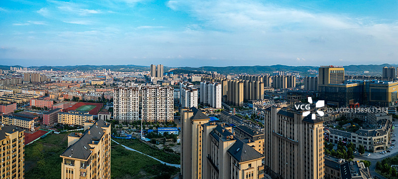 大连 普兰店区 长店堡村 世纪路 航拍图片素材