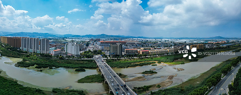 盖州市 七家屋 小吴屯 清河广场 大清河 航拍图片素材