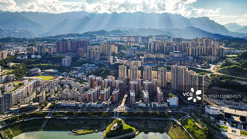 宜昌三峡大坝 坝上第一县秭归县城市风景图片素材