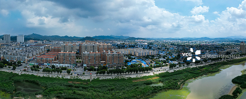 盖州市 七家屋 小吴屯 清河广场 大清河 航拍图片素材