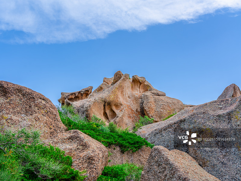 大自然奇观：新疆博尔塔拉蒙古自治州怪石峪图片素材