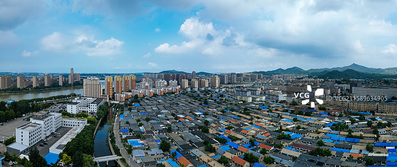 盖州市 七家屋 小吴屯 清河广场 大清河 航拍图片素材