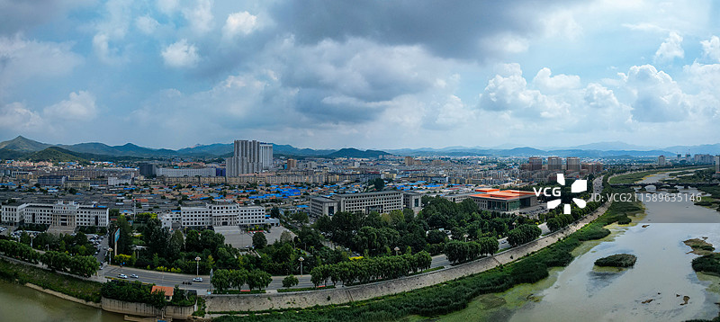 盖州市 七家屋 小吴屯 清河广场 大清河 航拍图片素材
