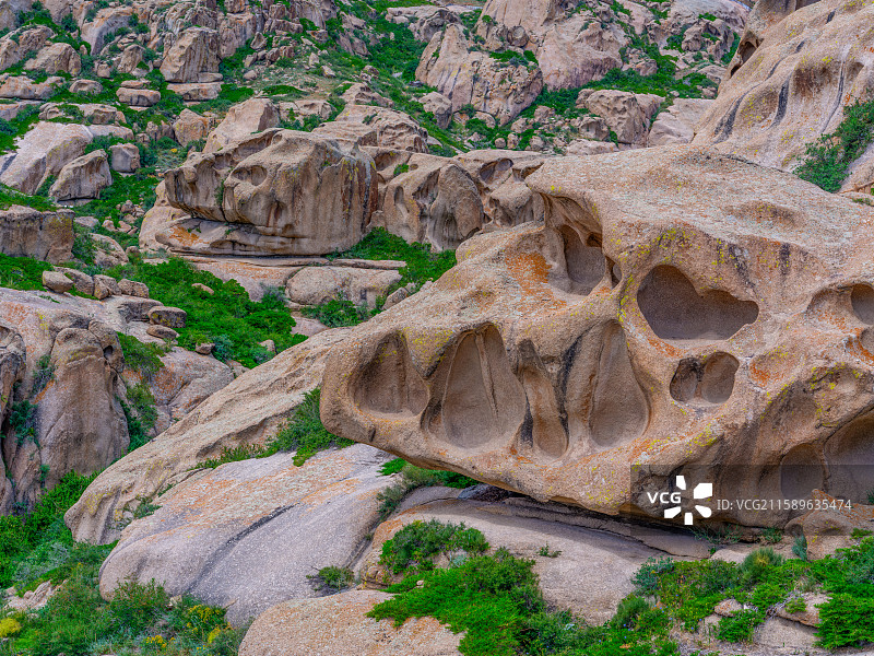 大自然奇观：新疆博尔塔拉蒙古自治州怪石峪图片素材