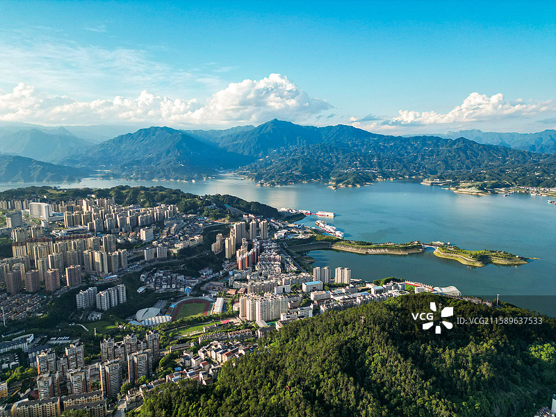 宜昌三峡大坝 坝上第一县秭归县城市风景图片素材