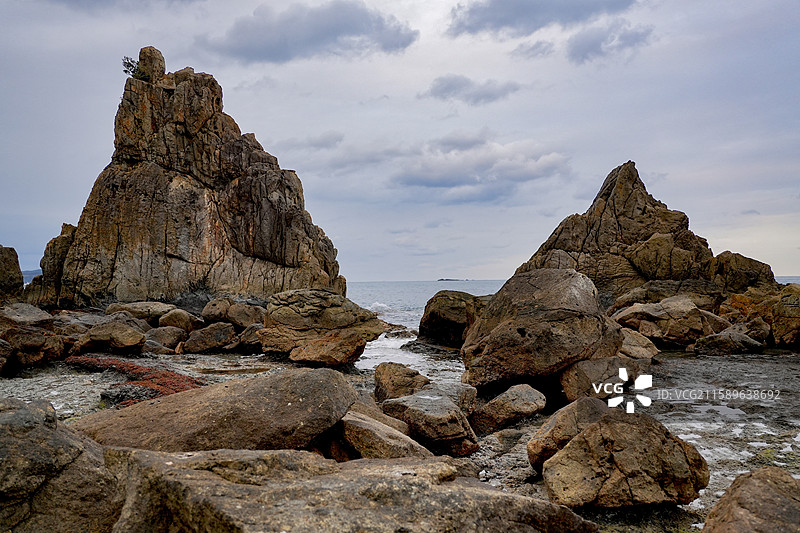 日本和歌山县串本町桥杭岩景色图片素材