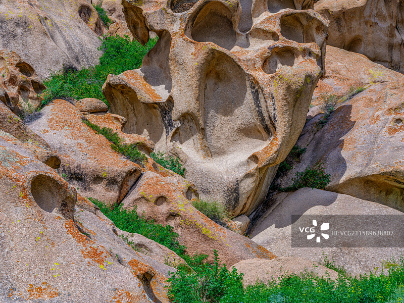 大自然奇观：新疆博尔塔拉蒙古自治州怪石峪图片素材
