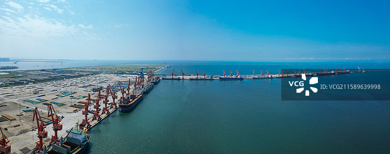 营口市 鲅鱼圈区 辽东湾 月亮湖 港口 航拍图片素材