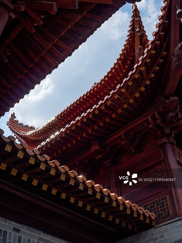 湖南长沙古开福寺建筑图片素材