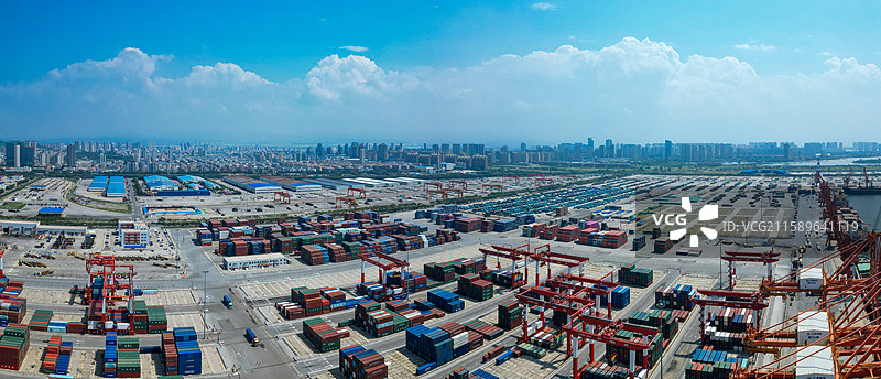 营口市 鲅鱼圈区 辽东湾 月亮湖 港口 航拍图片素材