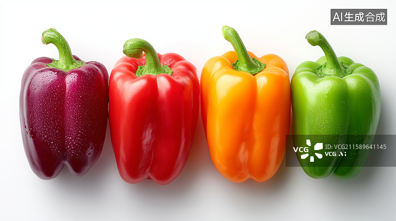 【AI数字艺术】五彩斑斓的甜椒图片素材