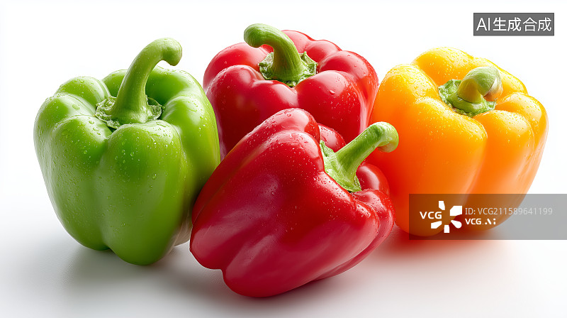 【AI数字艺术】五彩斑斓的甜椒图片素材